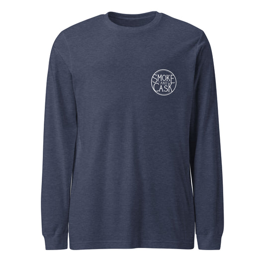 Circle Logo/SC Back | Smoke and Cask | Unisex Long Sleeve Tee